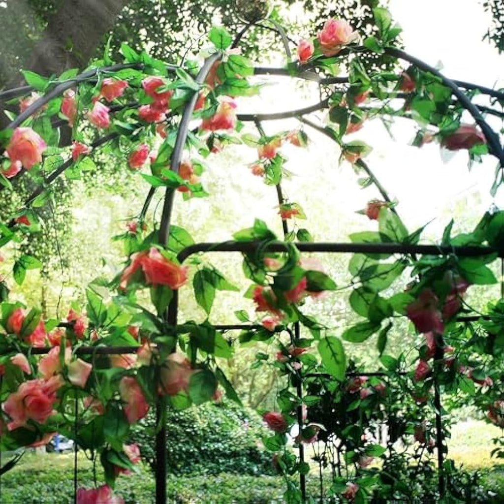 OUTOUR Birdcage Metal Garden Gazebo – Wrought Iron Climbing Plant Arbor