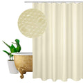 EurCross Beige Waffle Shower Curtain | Heavy Duty Mildew Resistant Polyester