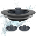 Hibbent Kitchen Sink Plug | 3-in-1 Stainless Steel Strainer & Stopper