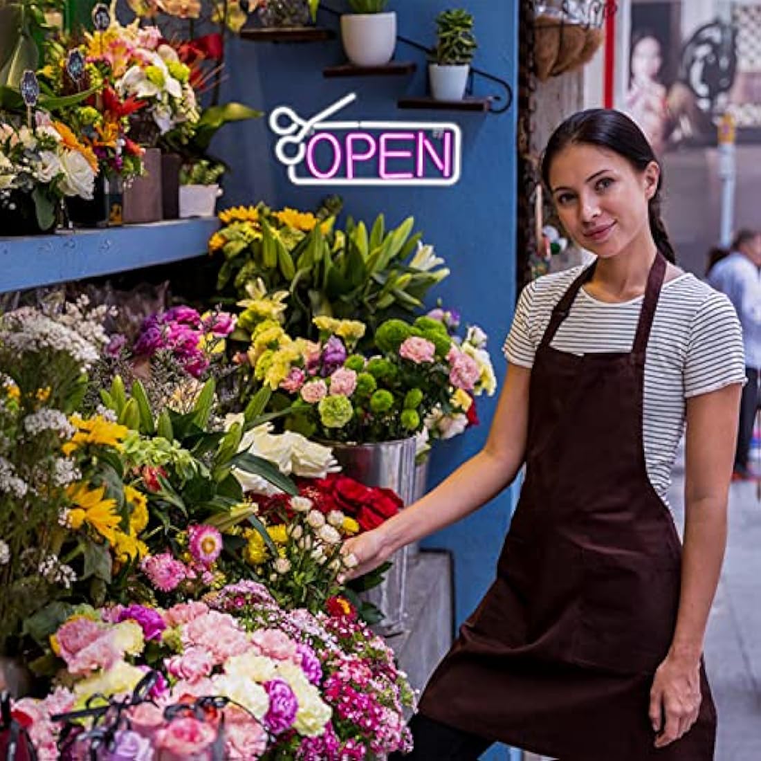 Jolof Store LED Open Neon Sign | Acrylic USB Powered Wall Decor for Business