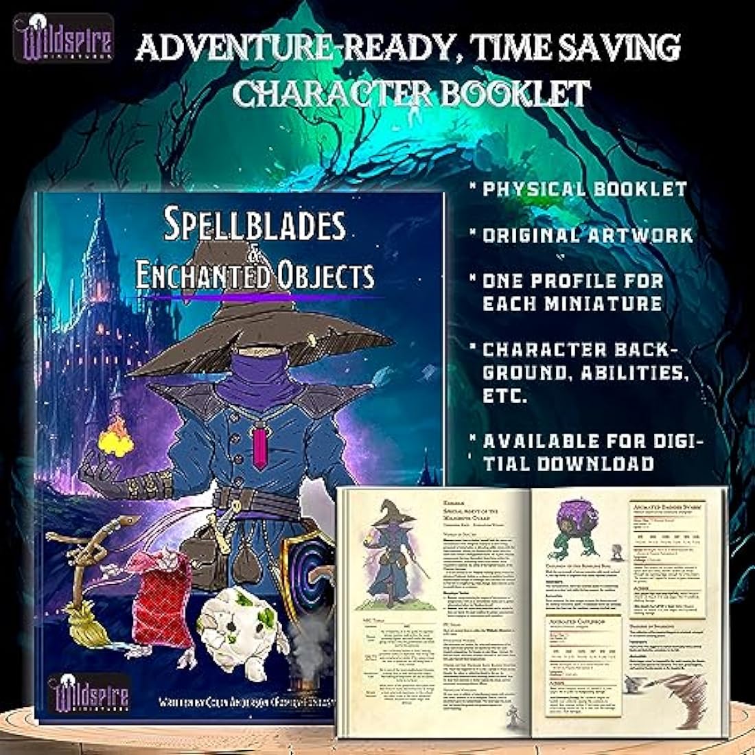 Wildspire Spellblades & Animated Objects: 36 Unpainted DND Miniatures