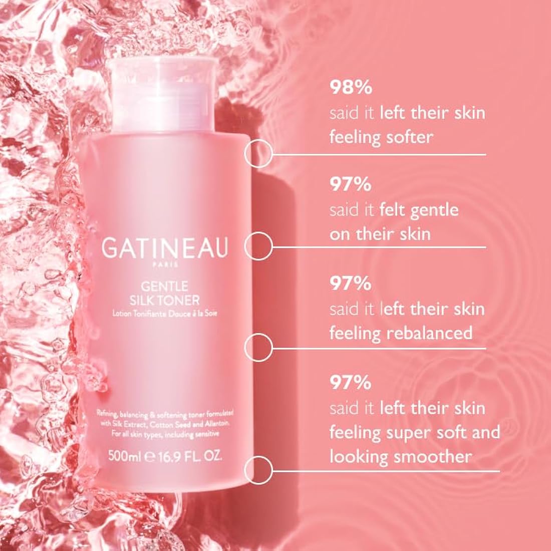 Gatineau Gentle Silk Toner – Alcohol-Free Softening Facial Toner (500ml)