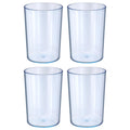 sourcing map 4Pcs Bathroom Tumbler, 350ml 11.83 Oz Toothbrush Cups Unbreakable Solid Color Plastic Mouthwash Cup Stackable Reusable Tumbler for