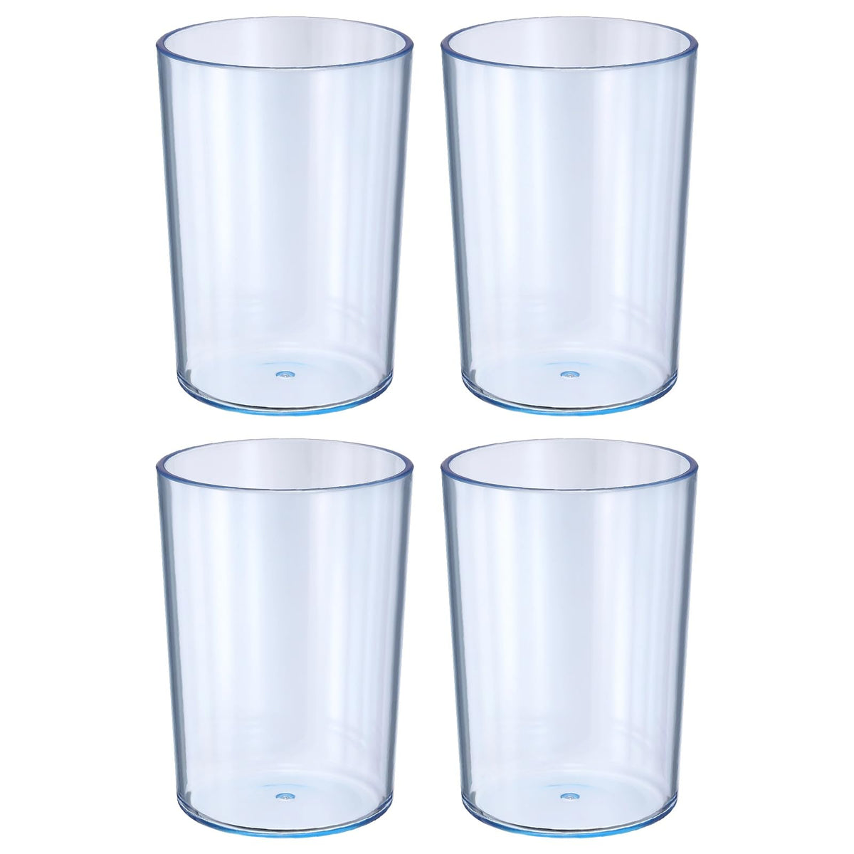 sourcing map 4Pcs Bathroom Tumbler, 350ml 11.83 Oz Toothbrush Cups Unbreakable Solid Color Plastic Mouthwash Cup Stackable Reusable Tumbler for - image 1