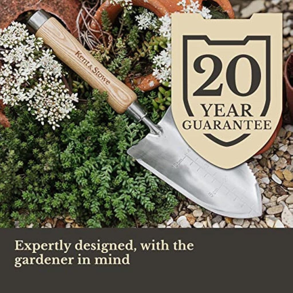 Kent & Stowe Capability Trowel – Stainless Steel & Ash Wood Garden Tool