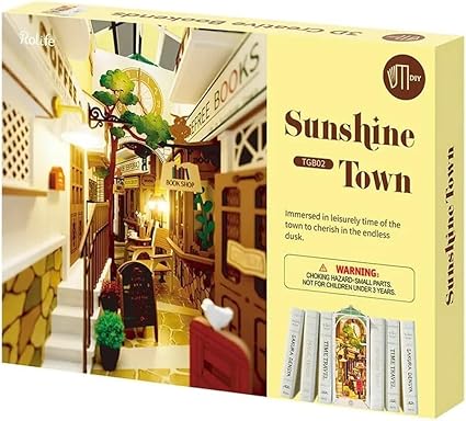 Snaps Sunshine Town 3D Book Nook - DIY Wooden Model Kit Puzzle