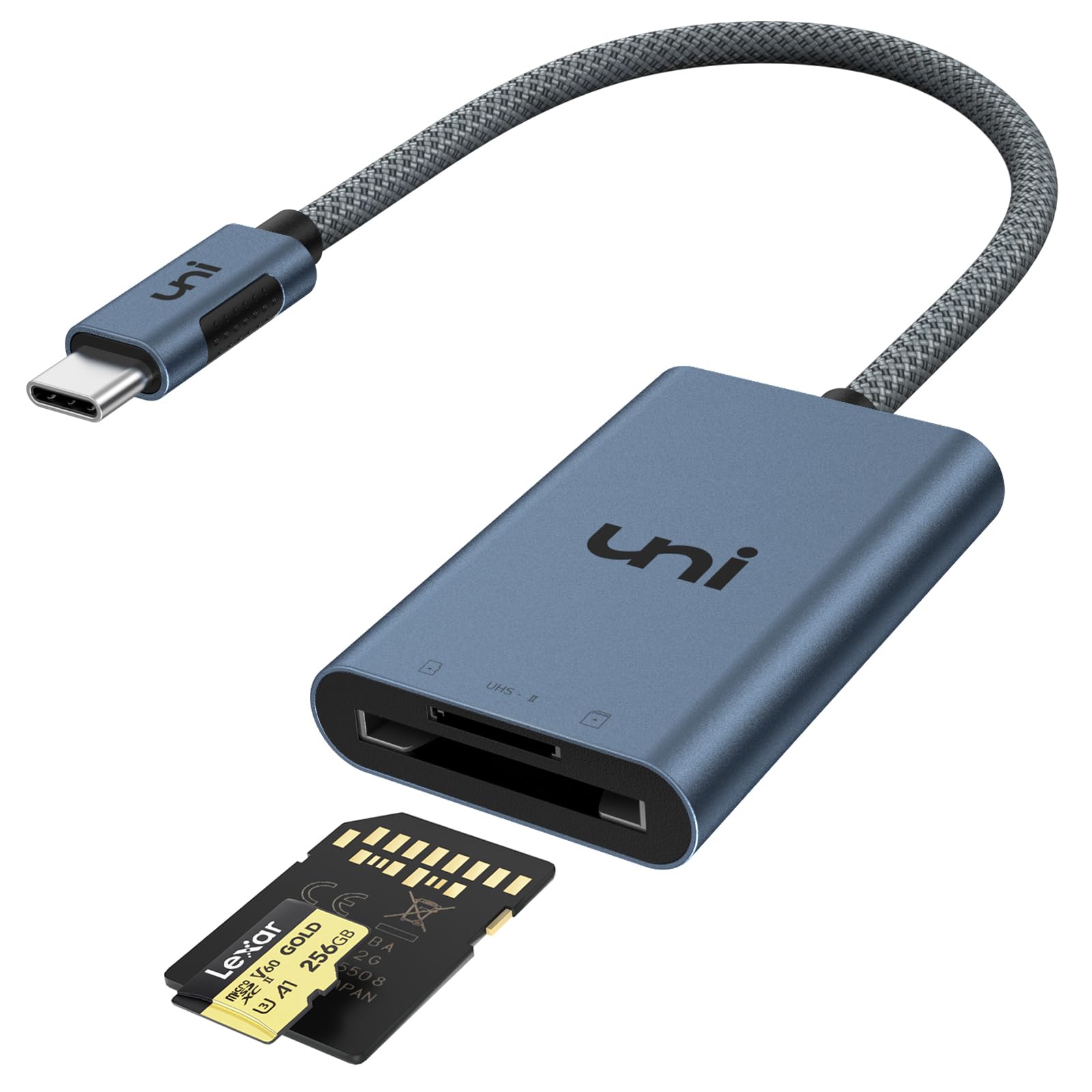 uni USB C SD 4.0 Card Reader | UHS-II 312MB/s Aluminum 2-in-1 Adapter
