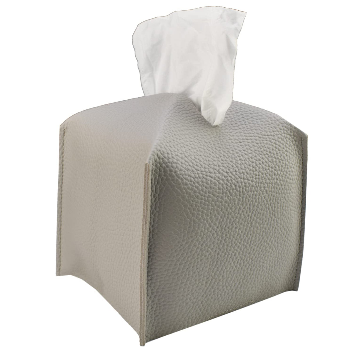 Ulife Mall Tissue Box Cover, Modern PU Leather Square Tissue Box Holder Delicate Decorative Tissues Dispenser Cube Napkin Organizer Holder for - image 1