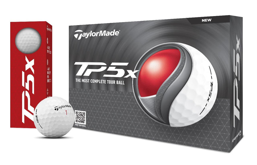 TaylorMade 2024 TP5x Golf Balls – 5-Layer Tour Performance (1 Dozen)