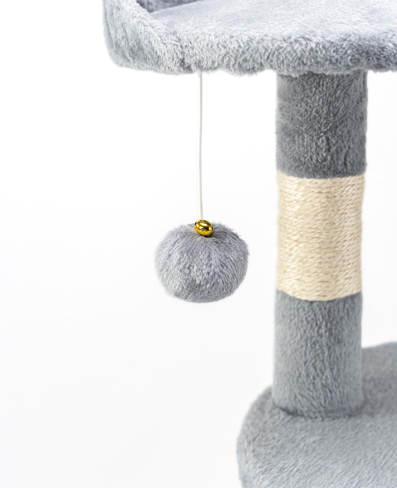 lionto Cat Tree with Sisal Scratching Post, Cave & Play Rope – 112 cm