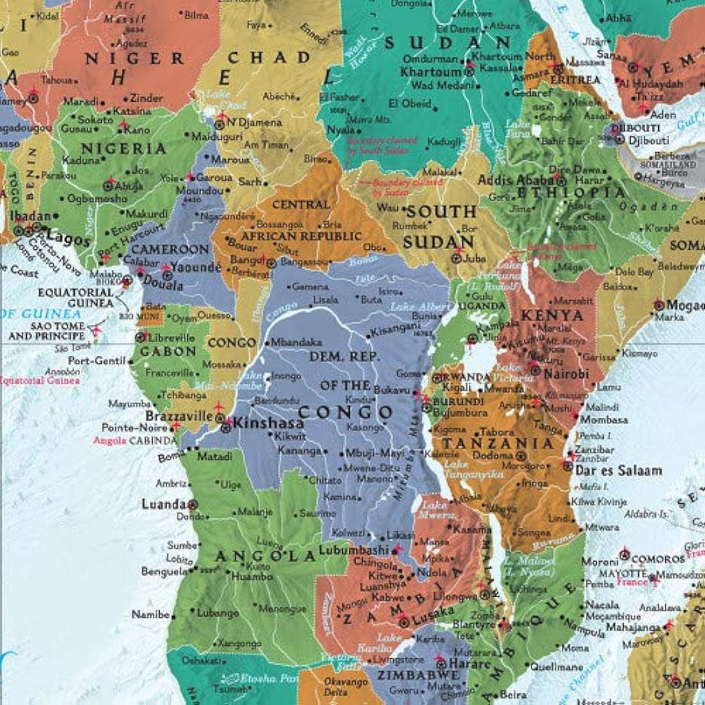 National Geographic World Decorator Wall Map | Large Art Print – 46x30