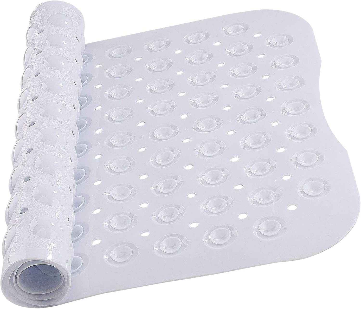 Ameha Non-Slip Shower Bath Mat – Anti-Mould PVC White 70x38cm
