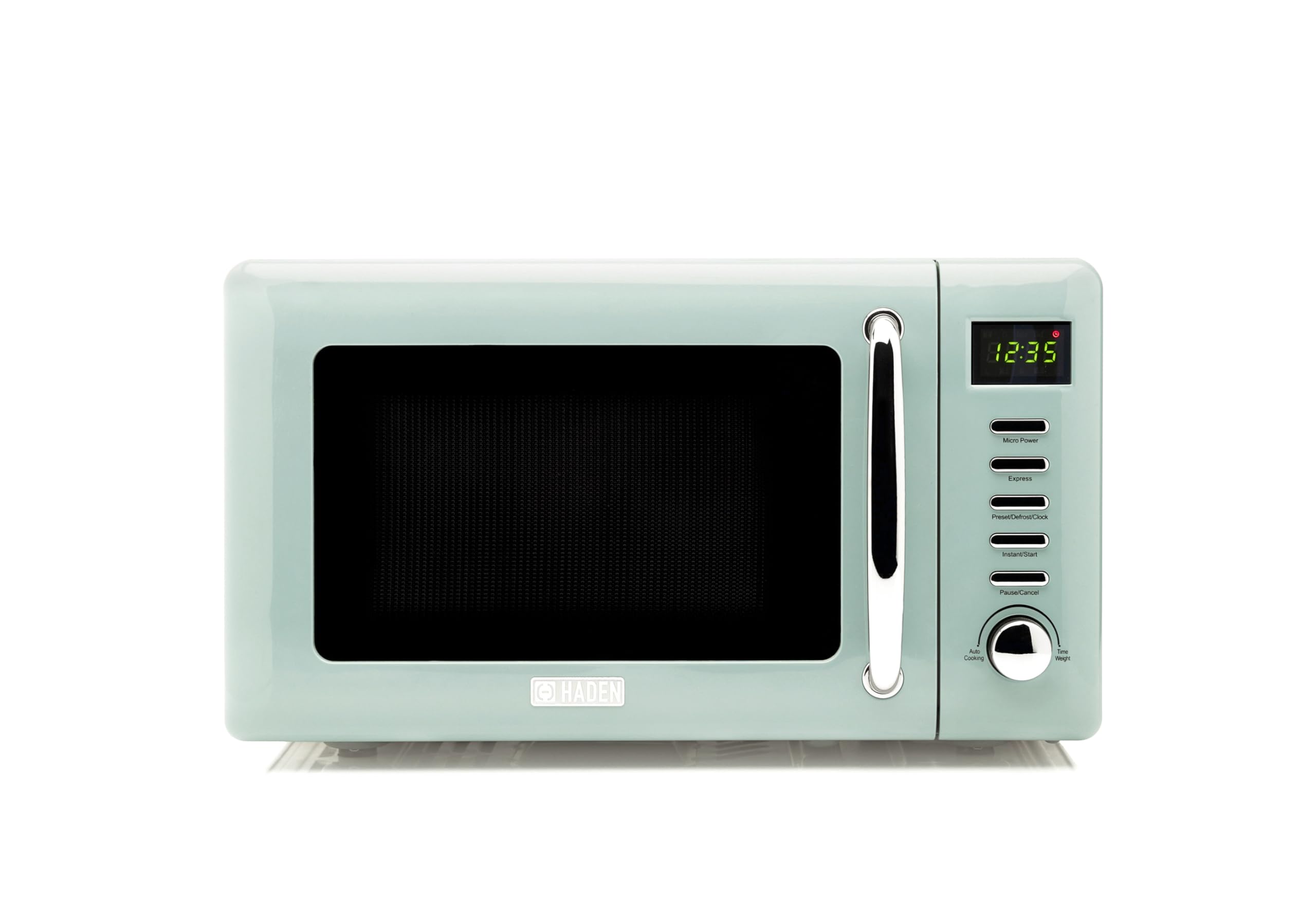 Haden Cotswold Retro Microwave - 800W 20L Digital Oven in Green