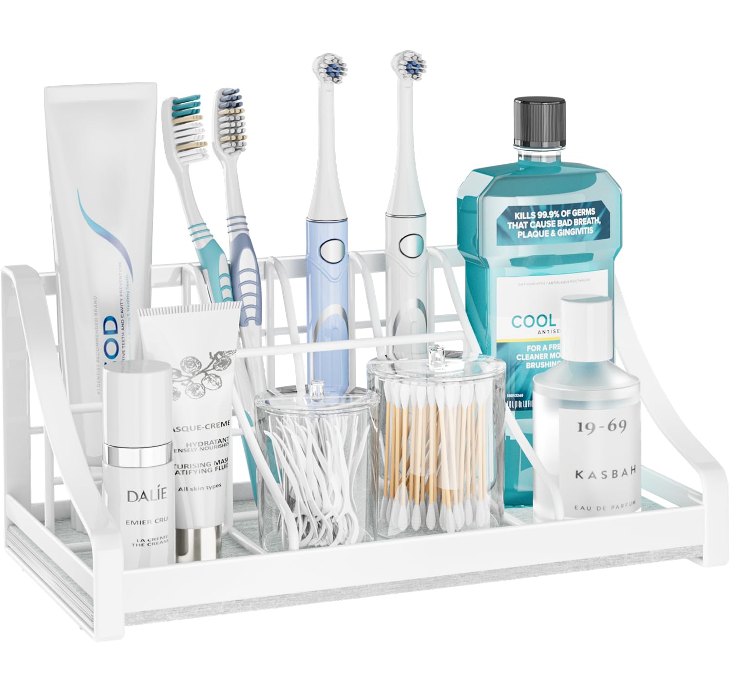 Diatomite Toothbrush Holder – 7-Slot Instant Dry Sink Caddy