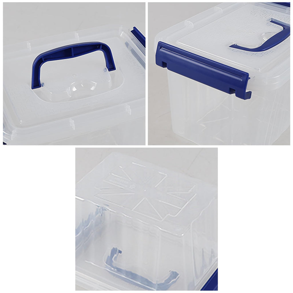Parlynies 3L Plastic Storage Container Bin with Latching Lid, Small Storage Bin Tote Stackable and Nestable Organizing Box, Pack of 6 - image 3