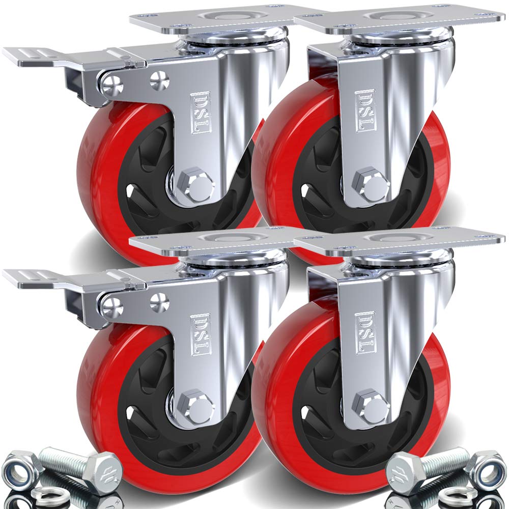 Jolof Store 100mm Heavy Duty Swivel Castor Wheels - 700kg Capacity