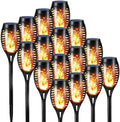 Jolof Store Solar Torch Lights – 16 Pack Waterproof Flickering Flame Decor