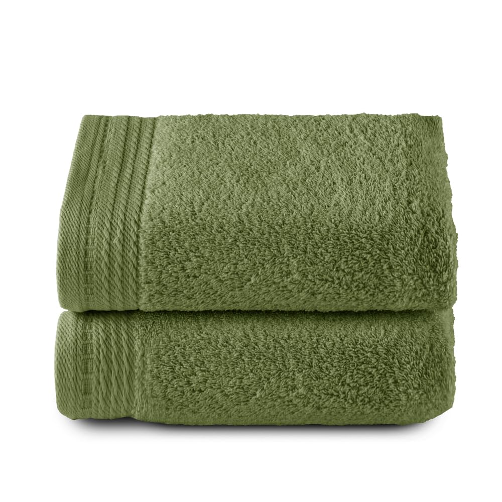 RIZO 100% Combed Cotton Hand Towels – 600 GSM Bath Set of 2
