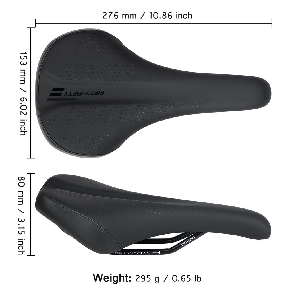 FIFTY-FIFTY Mountain Bike Saddle | Waterproof Memory Foam MTB Seat