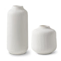flature Ceramic Vases Set of 2 – Modern Nordic Boho Decor in Matte White