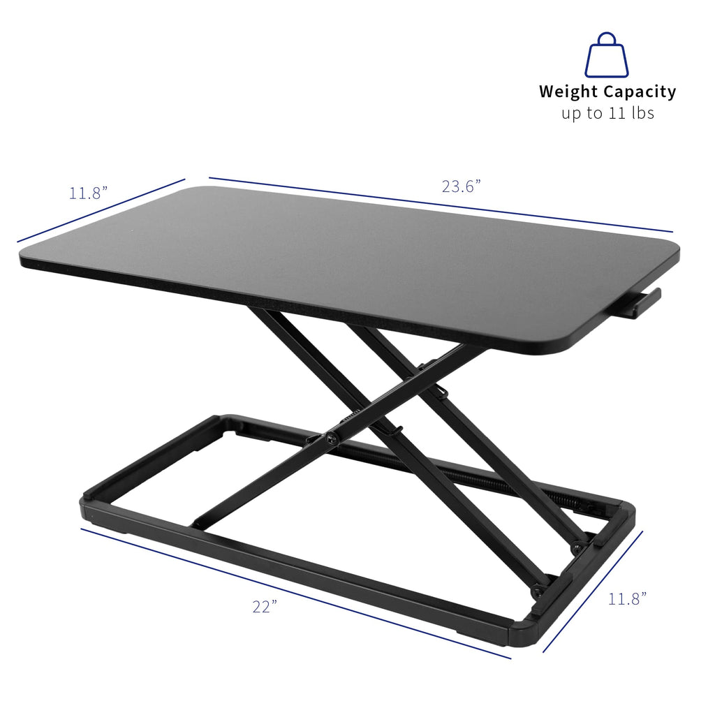 VIVO 24" Keyboard and Mouse Riser – Height Adjustable Scissor Lift, Black