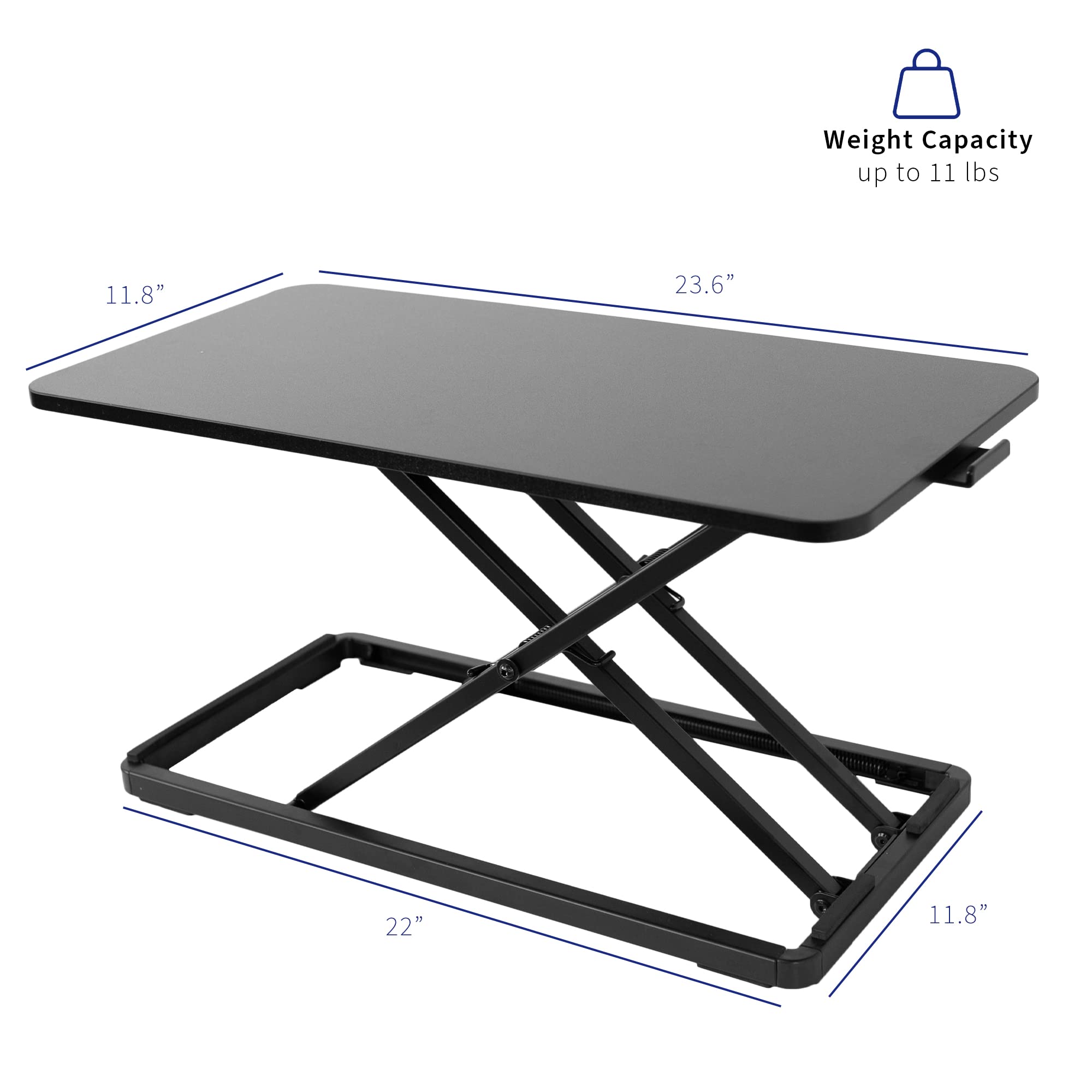 VIVO 24" Keyboard and Mouse Riser – Height Adjustable Scissor Lift, Black