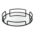 Home Details Matte Black Mirrored Vanity Tray – Round Cosmetic Organizer