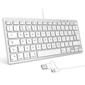 OMOTON Wired Mini Keyboard for Mac – USB & Type-C Dual Interface
