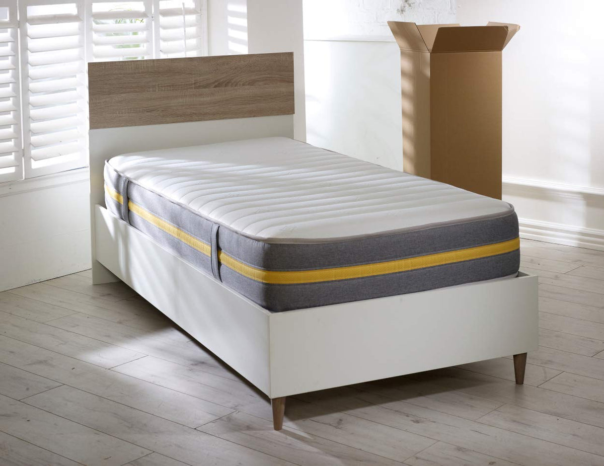 Starlight Beds Lunar Luxe Grey Sprung Hybrid European Small Single Mattress - image 2