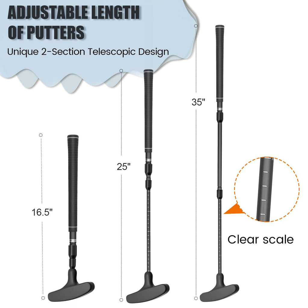 ToVii 2-Way Telescopic Golf Putters – Adjustable 20-35 Inch, 2 Pack