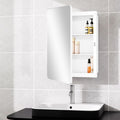 Fundin Plastic Mirror Cabinet - White Framed Recessed or Surface Mount