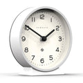 Newgate M Mantel Silent Sweep Clock | Modern Minimalist - Polar White