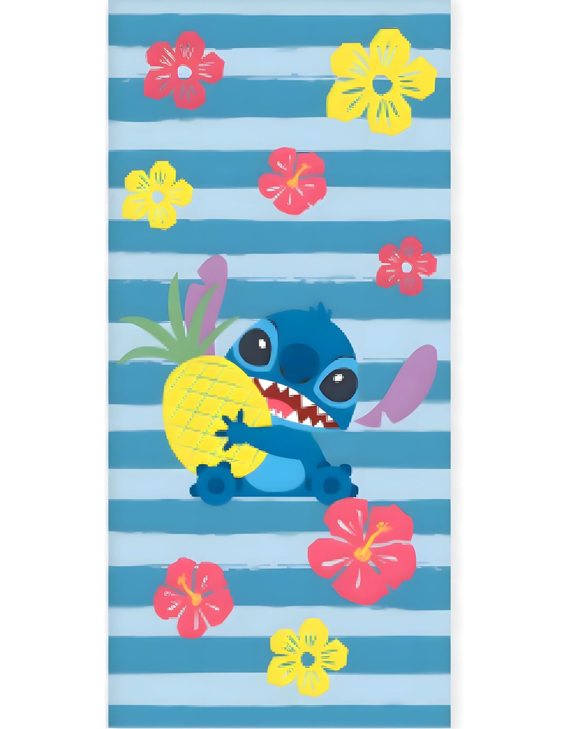 Disney Stitch Kids Beach & Bath Towel | 100% Cotton | 70x140cm