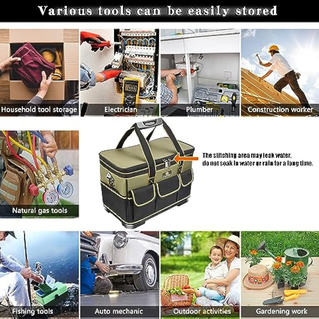 Drado Heavy Duty Tool Bag Organizer with Waterproof Bottom - 40cm