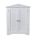 Jolof Store Odense White Corner Storage Cabinet - MDF Bathroom Unit