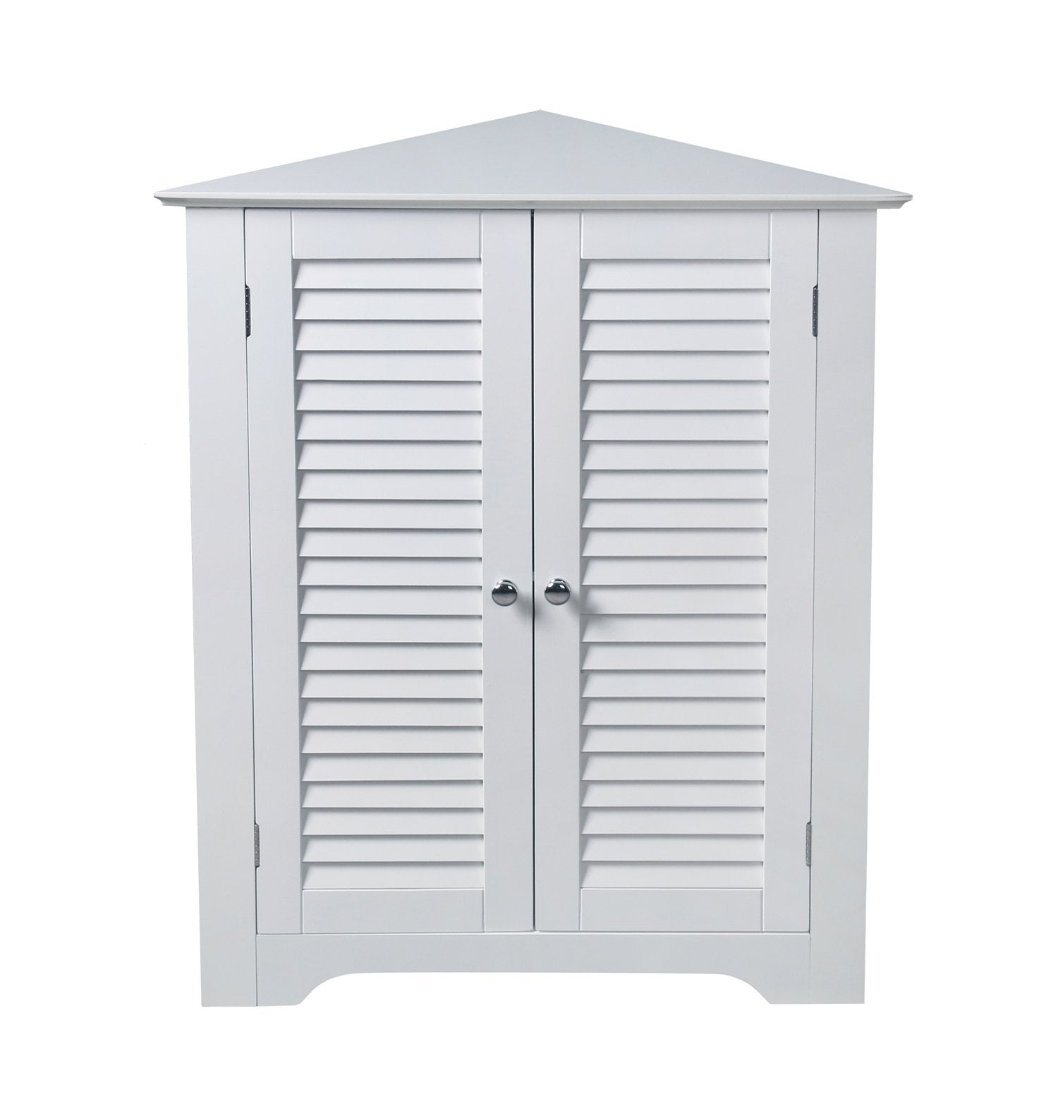 Jolof Store Odense White Corner Storage Cabinet - MDF Bathroom Unit