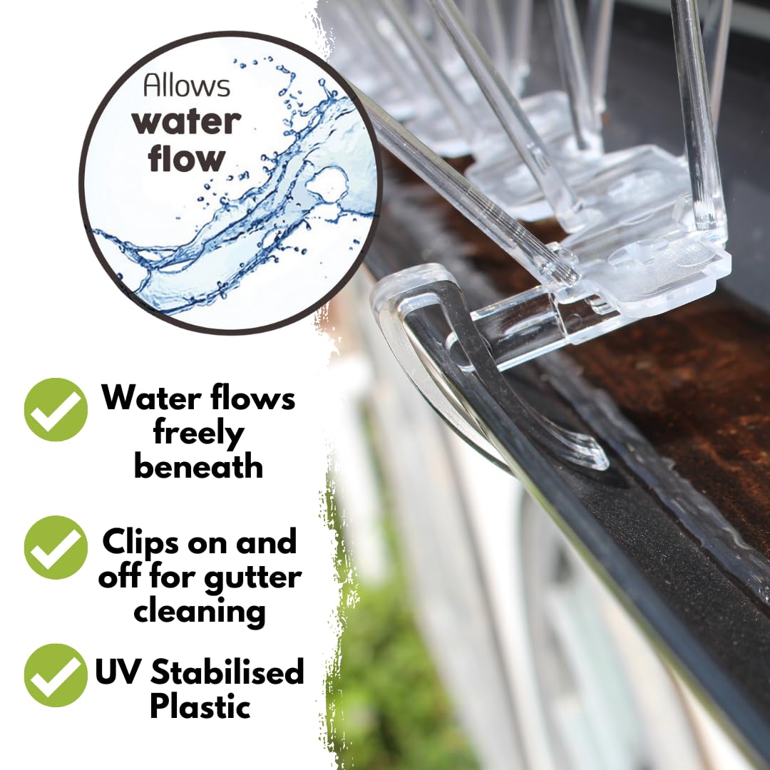 Defender Gutter Bird Spikes - 9m Pack for Pigeons & Seagulls - Jolof Store
