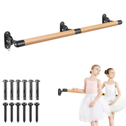 BeneLabel 170cm Wall Mounted Ballet Barre – Adjustable Wooden Dance Bar