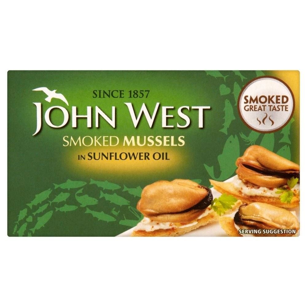 John West Smoked Mussels in Sunflower Oil (85g) – Pack of 2