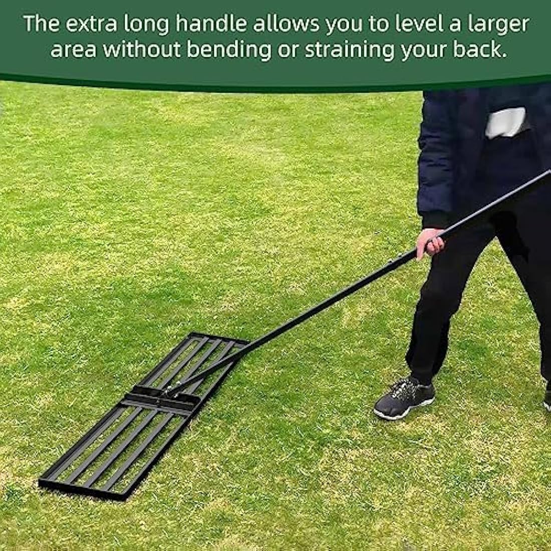 Byhagern Lawn Leveling Rake – 45" Heavy Duty Steel Levelawn Tool