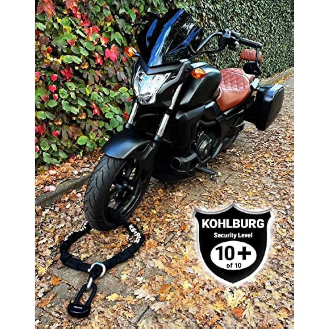 KOHLBURG 210cm Motorcycle Chain Lock – Sold Secure Diamond Steel Lock