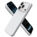 ORNARTO iPhone 17 Pro Case - Slim Liquid Silicone Soft Gel Cover, Light Gray