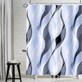 Uiiooazy Blue Geometric Shower Curtain | Waterproof Polyester Fabric