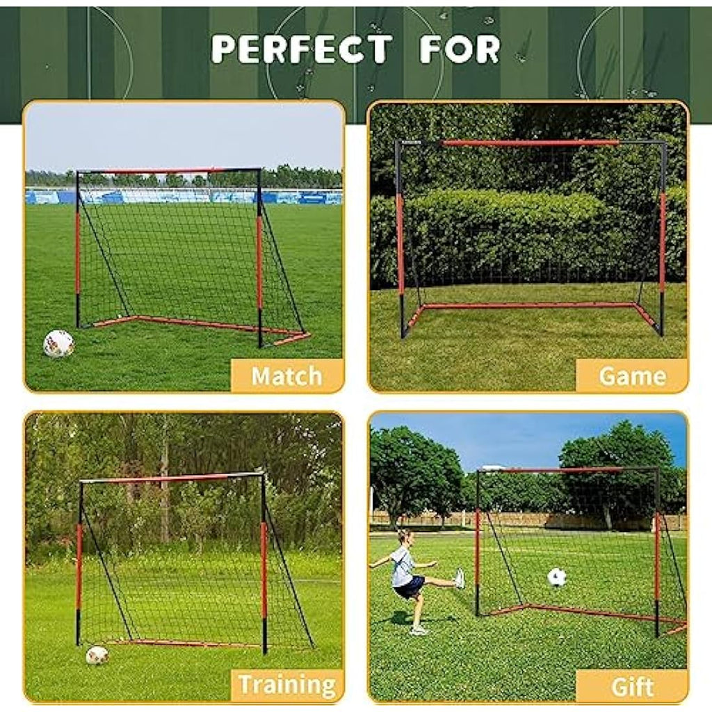 KAIHAOWIN Steel Football Goal Post – All Weather Training Soccer Net