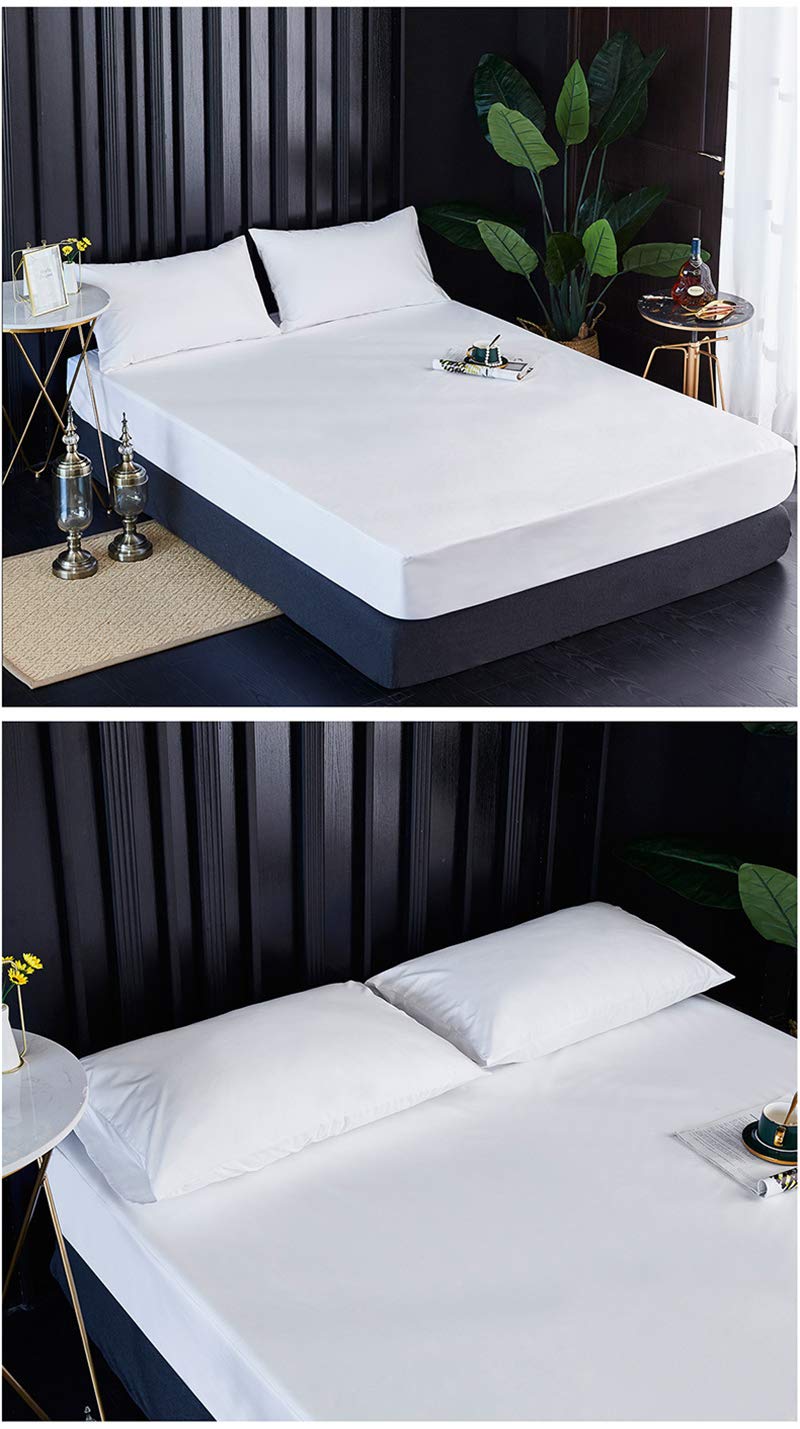 Waterproof Mattress Protector 80x200 cm Waterproof Breathable Mattress Cover with Elastic Band Fitted Sheet, 30 cm Deep 80x200cm - image 5