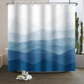 Blue Abstract Shower Curtain | Waterproof Polyester Bathroom Decor