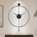Jolof Store Large Metal Wall Clock – Modern Silent Pendulum Decor, 24in