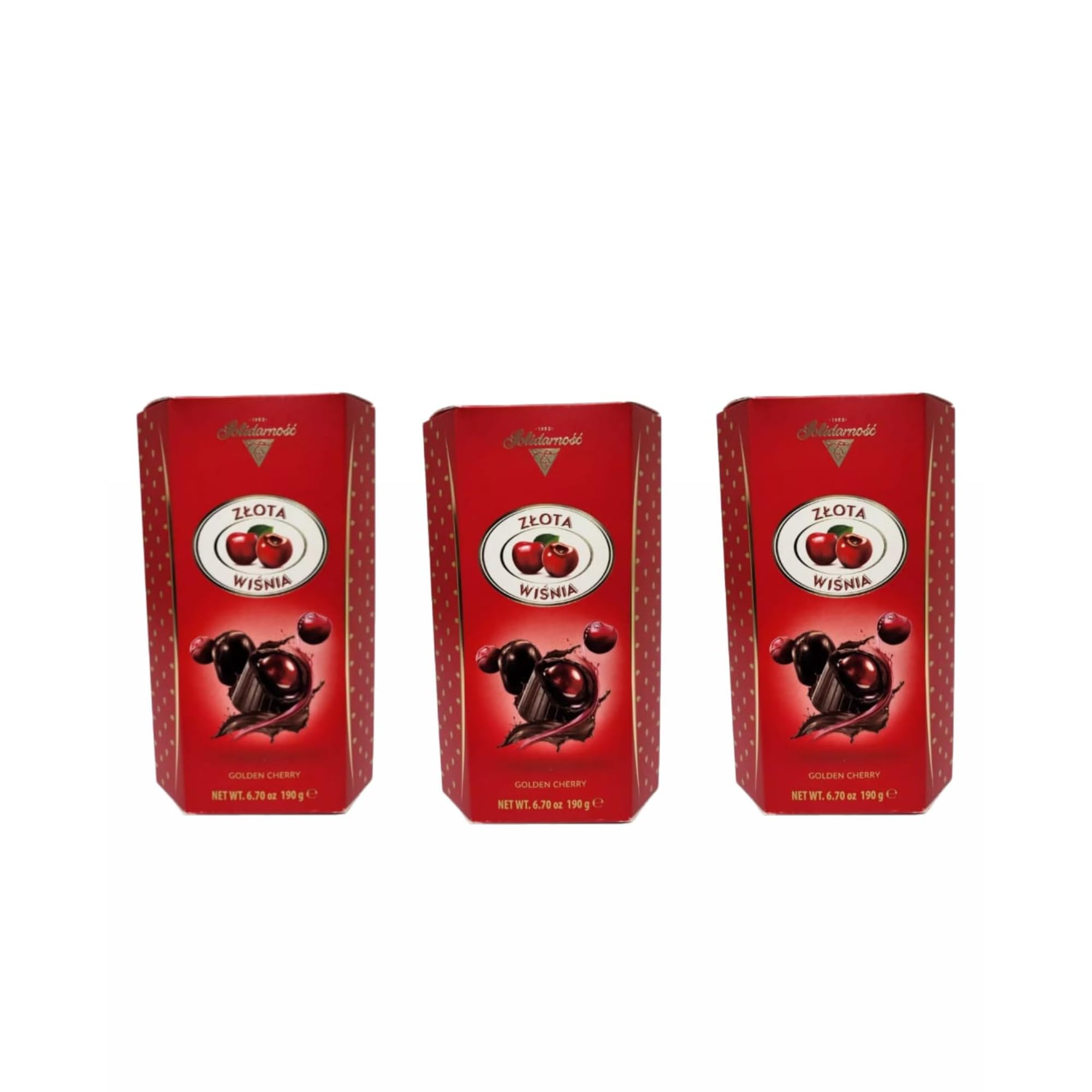 Elizabeth Shaw Golden Cherry Liqueur Filled Chocolates, 190g (3 Pack)