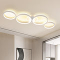 GBLY Modern LED Ceiling Light – 4-Ring Aluminium Lamp, 3000K Warm White