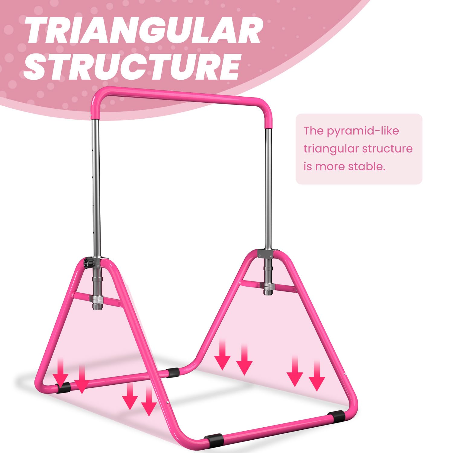 DOBESTS Kids Gymnastics Bar – Adjustable Folding Training Bar for Home